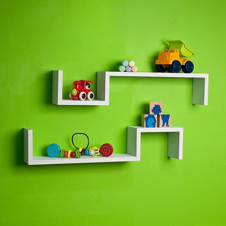 Danya B "S" Wall Mount Shelves In Laminated White (Set Of 2) | Wall ... pertaining to Danya B. Silhouette Shelves, White, Set Of 2