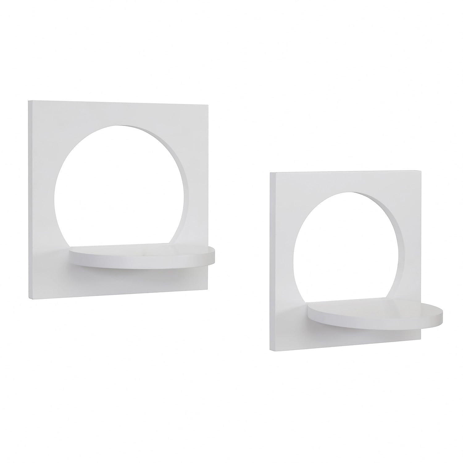 Danya B. Set Of 2 Silhouette Shelves-White : Amazon.in: Home & Kitchen pertaining to The Aesthetic Appeal of White Danya B. Silhouette Shelves