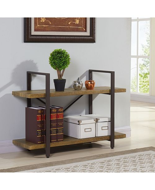 Danya B Two Level Rustic Shelving Unit - Macy's | Rustic Shelves, Rustic Shelving Unit, Shelving ... regarding Danya B 2 Level Rustic Shelving Unit