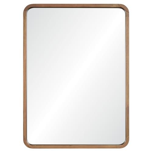 Dawson Coastal Beach Natural Wood Rectangular Wall Mounted Accent ... with regard to The Art of Placing Your 38" Rectangle Accent Mirror for Maximum Impact