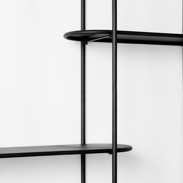 Decimus Black Metal Wall Mounted 3 Tiered Shelving Unit - Industrial ... in Mastering Your Decimus Black Metal Shelf A Comprehensive Guide