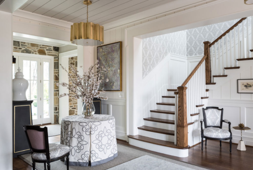 Decorating Ideas For Stairway Walls | Shelly Lighting in 8 Elegant Ideas For A Stairway Wall