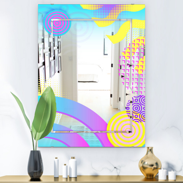 Designart Spacy Dimensions 11 Midcentury Wall Mirror, 24X32 - Contemporary - Wall Mirrors - By ... with regard to How a 24x32 Frameless Mirror Can Redefine Your Home Decor
