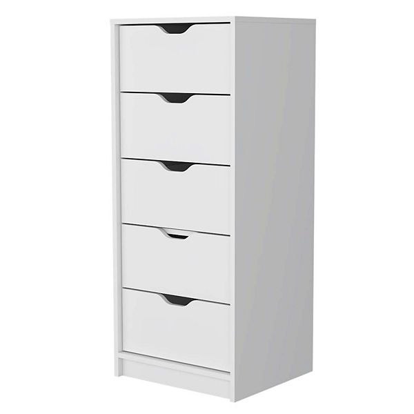 Dillon 5 Narrow Drawer Dresser, Tall Chest Of Drawers inside Maximizing Space with the Dillon 5 Narrow Drawer Dresser