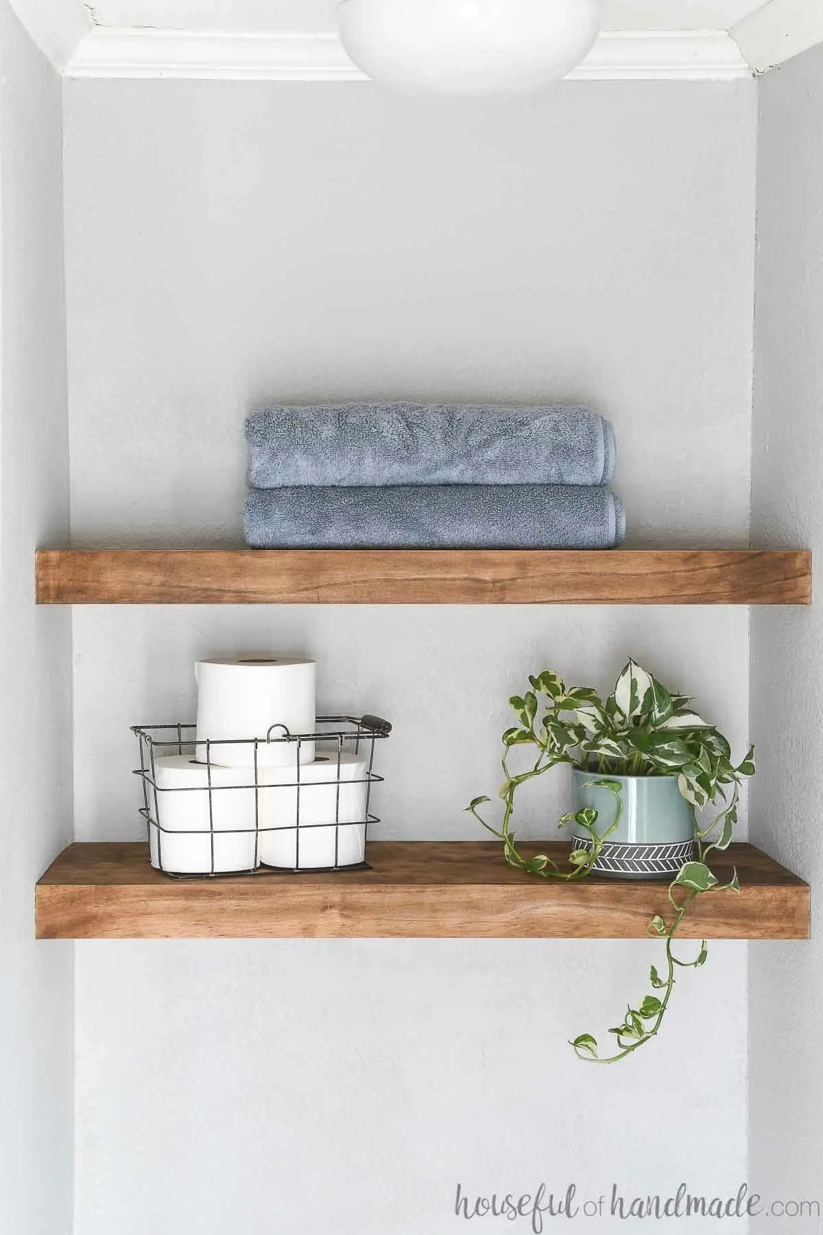 Easy Diy Floating Shelves In A Nook Or Alcove - Houseful Of Handmade throughout Floating Shelf Without Brackets