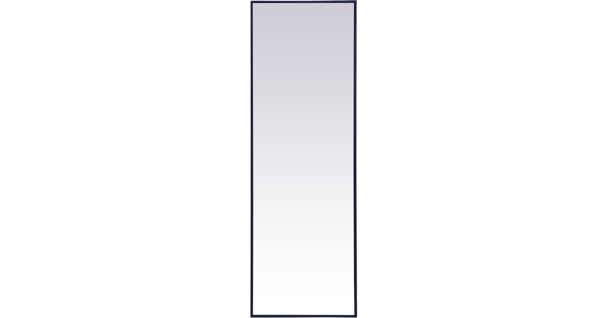 Elegant Lighting Mr42060Bl Eternity 60" X 20" Rectangular Beveled Metal ... within Elegant Lighting Mr408X-18 Eternity 18" W X 60" H Rectangular - Black