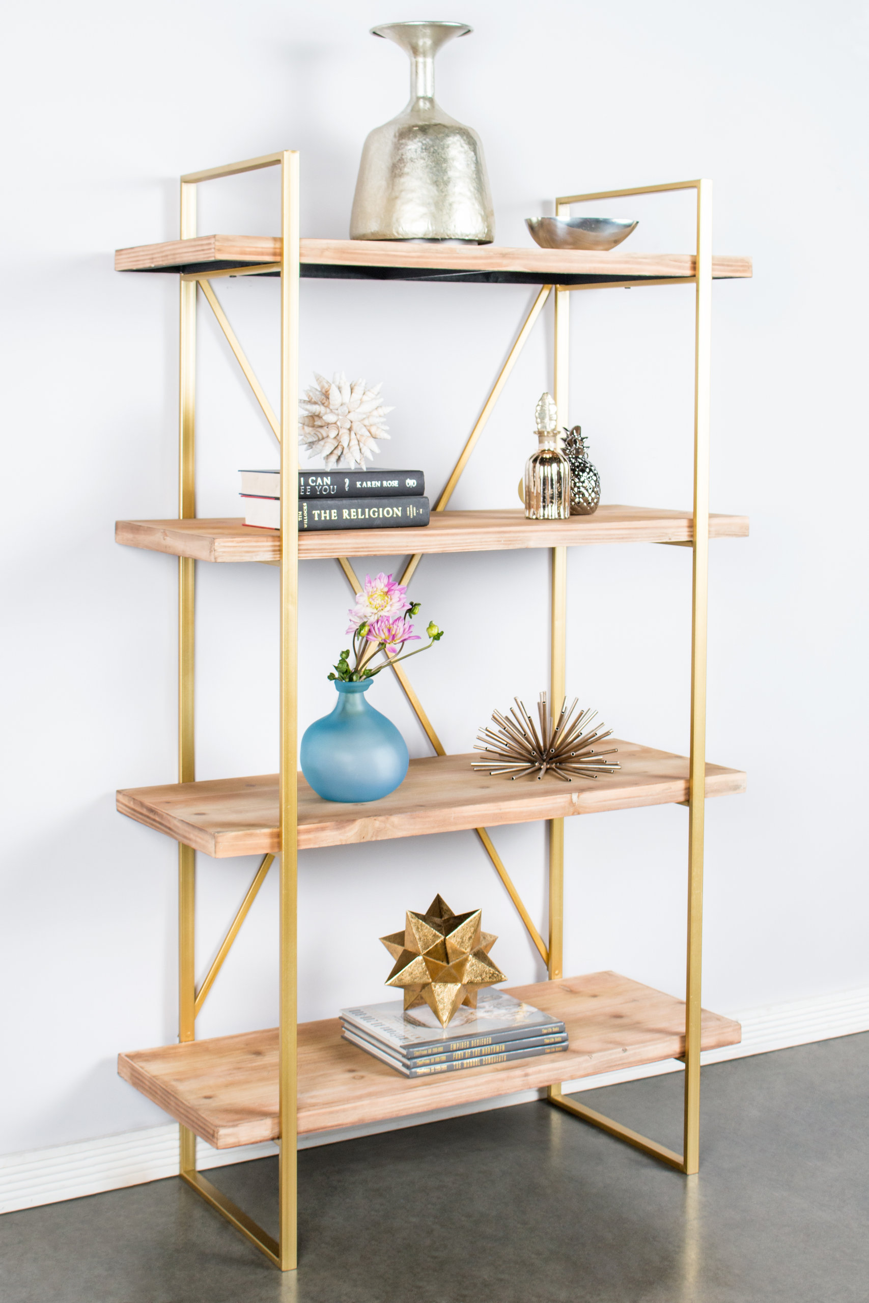 Emma Etagere, 37.5&Quot;X16.5&Quot;X63&Quot; - Contemporary - Display And Wall Shelves ... in Decoding the Emma Etagere Washed White A Designer's Perspective