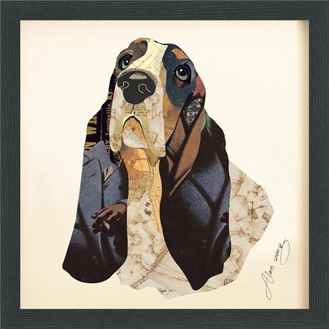 Empire Art Direct 'Basset Hound' Alex Zeng's Dimensional Collage,Under ... with regard to From Found Objects to Fine Art 'Cia Boombox' Collages in Shadow Boxes Explained