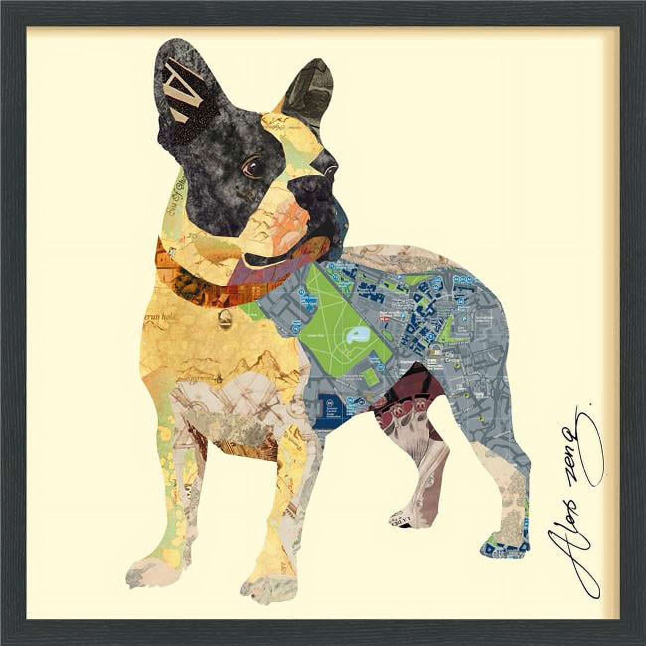 Empire Art Direct 'Boston Terrier' Alex Zeng's Dimensional Collage ... intended for From Found Objects to Fine Art 'Cia Boombox' Collages in Shadow Boxes Explained