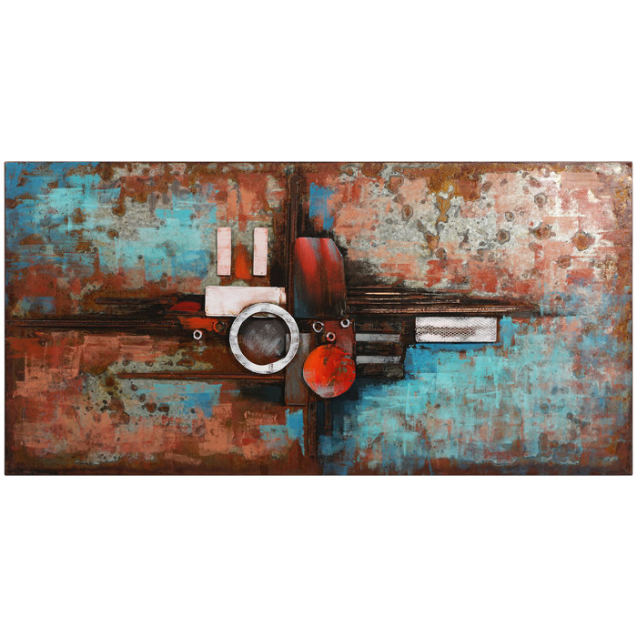 Empire Art Direct "Composition 1" Mixed Media Iron Hand Painted ... pertaining to A Unique Perspective The Craftsmanship Behind Dog on Skateboard Art
