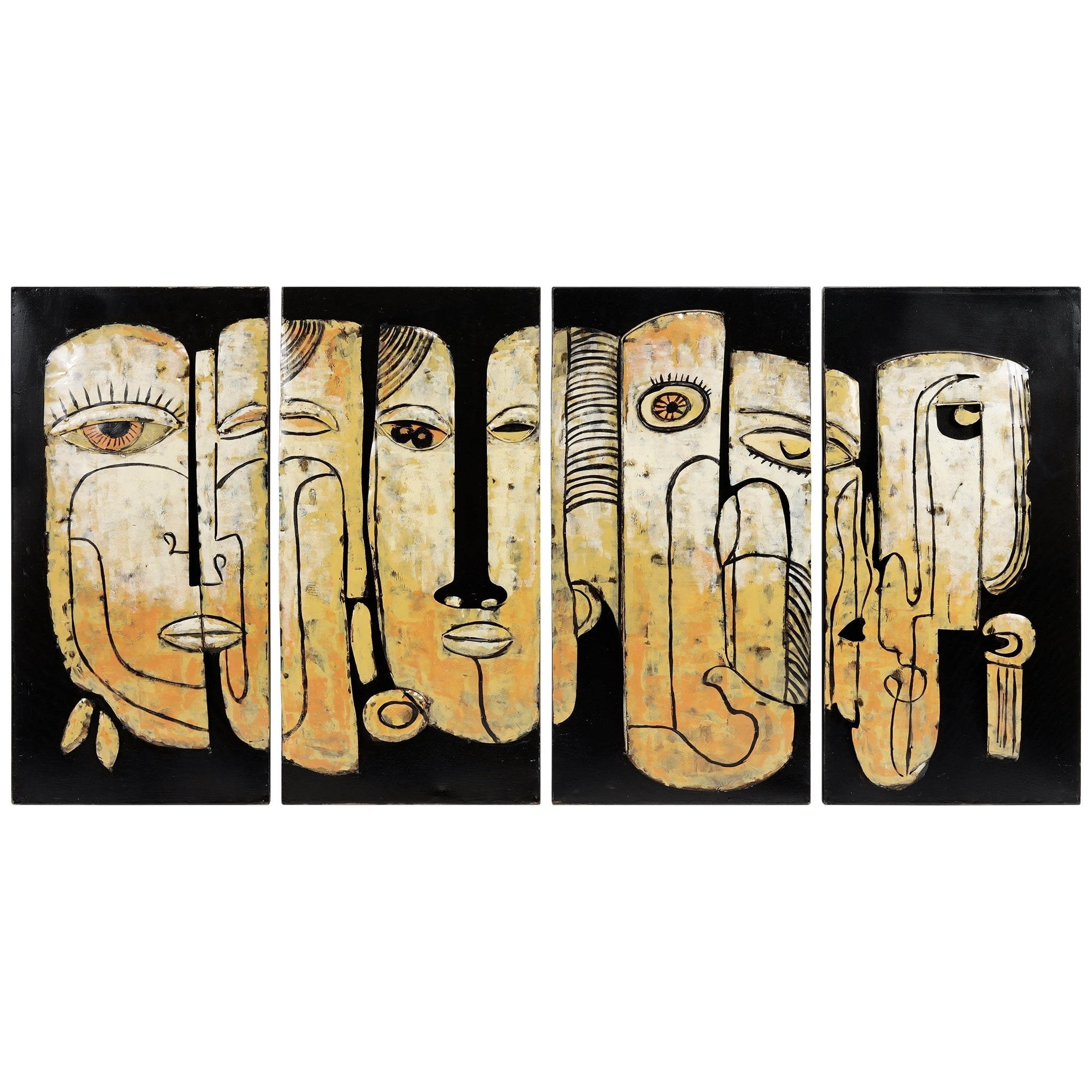 Empire Art Direct Empire Art"Totem Poles"Primo Mixed Media Hand Painted ... throughout Transforming Spaces with Unique Primo Wall Art Exploring Antique Doors