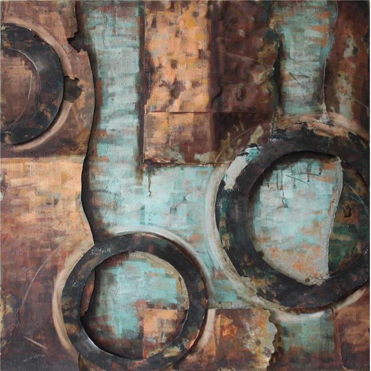 Empire Art Direct Primo Mixed Media Hand Painted Iron Wall Sculpture ... with "Antique Wooden Doors 2" Primo Mixed Media Hand Painted Wall Sculpture