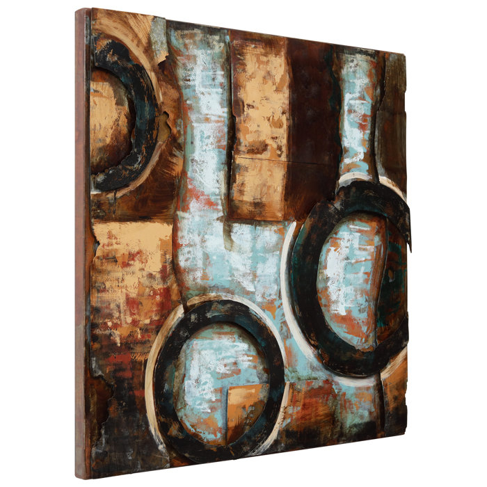 Empire Art Direct "Revolutions 1" Mixed Media Iron Hand Painted ... regarding "Train" Mixed Media Iron Hand Painted Dimensional Wall Art 48X32