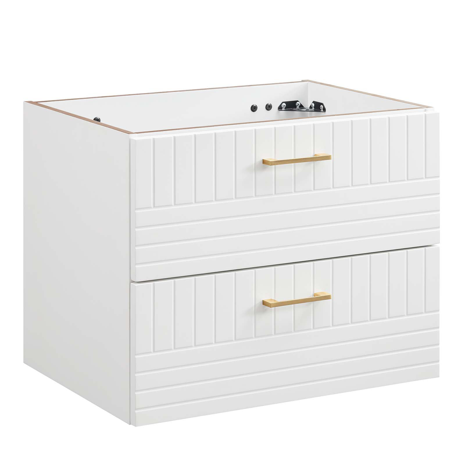 Estetica Furniture Daybreak 24" Wall-Mount Bathroom Vanity Bases (Sink ... in Daybreak 24 Vanity Cabinet Common Questions Answered by Experts
