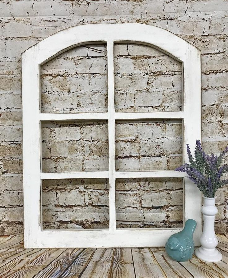 Farmhouse Arched Window Frame Vintage Style 6 Pane Arched - Etsy ... intended for Bellevue Hemir28366 Fenetre 41" X 29" Arched Farmhouse Style - Oil Rubbed