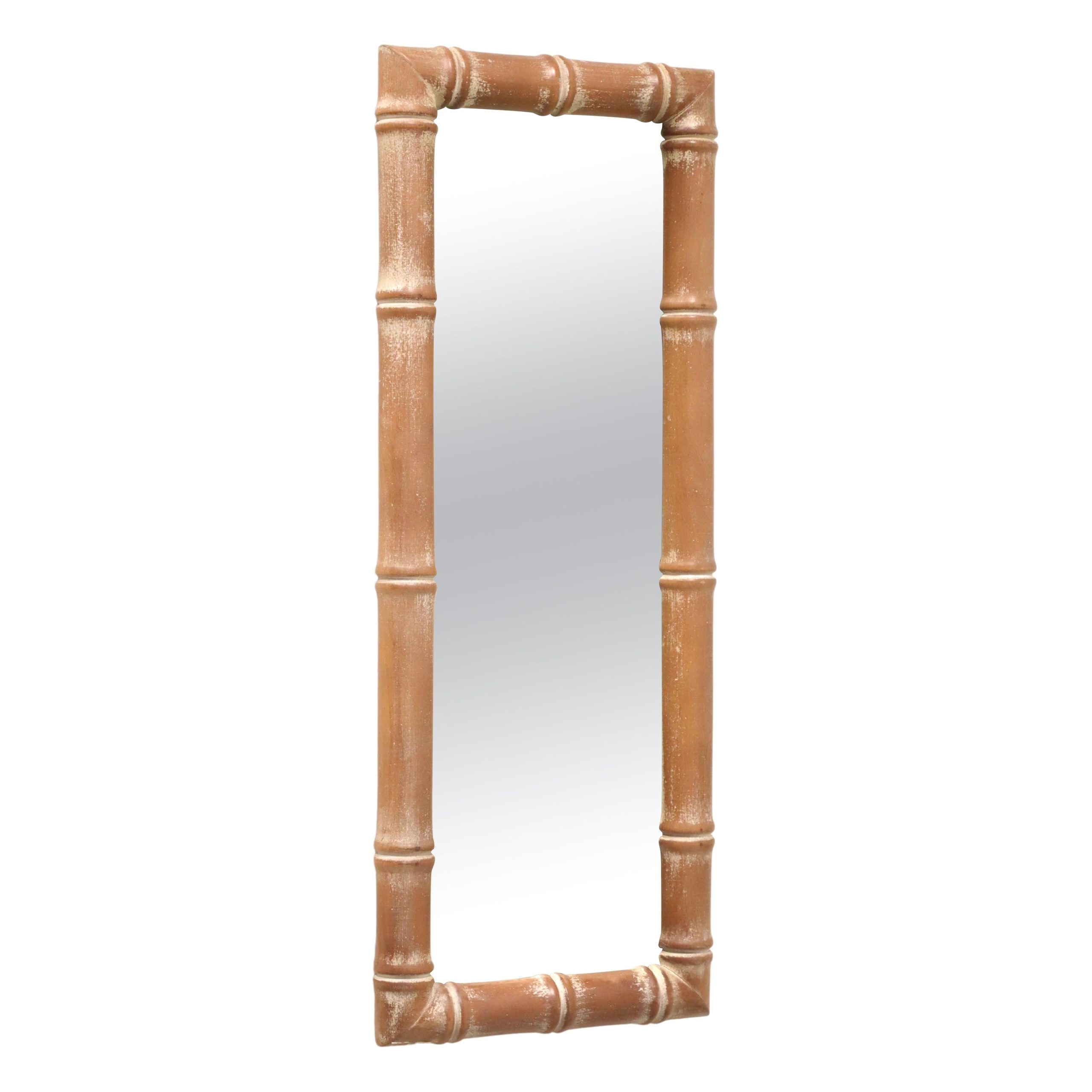 Faux Bamboo White Lacquer Frame Rectangular Wall Mirror At 1Stdibs ... throughout Beyond Reflection Understanding the Beauty of Natural Bamboo Mirrors