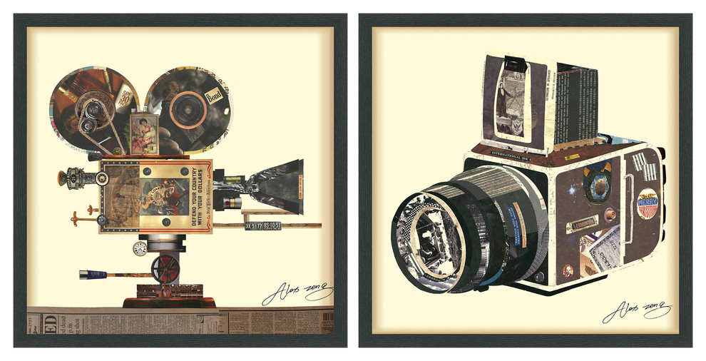 Decorating with a Story Vintage Film Projector Wall Assemblages
