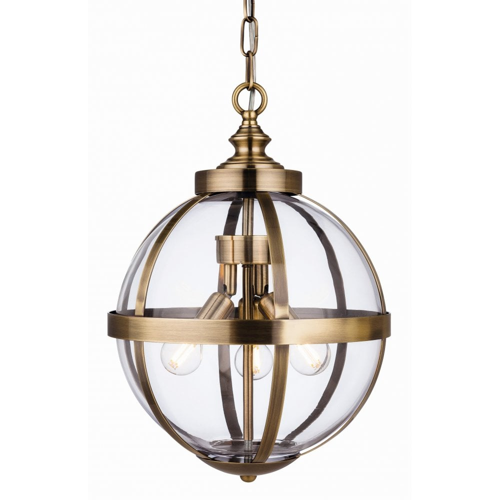 Firstlight 3708Ab Monroe 3 Light Ceiling Pendant In Antique Brass ... within Styling Your Home with the Versatile Clive 3-Light Pendant in Brass