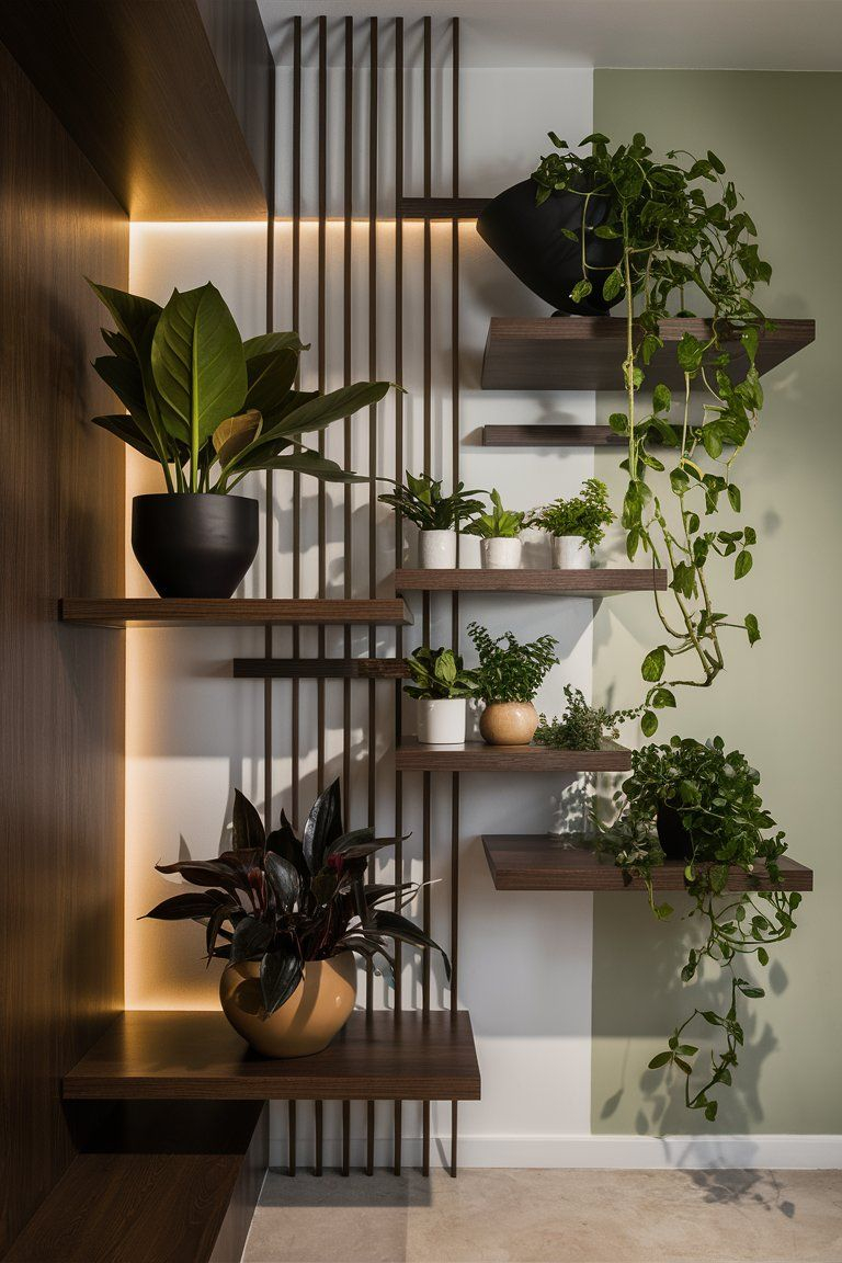 Floating Shelves With Indoor Plant – Artofit intended for Maximizing Your Vertical Space: Creative Shelf Designs for Indoor Gardens