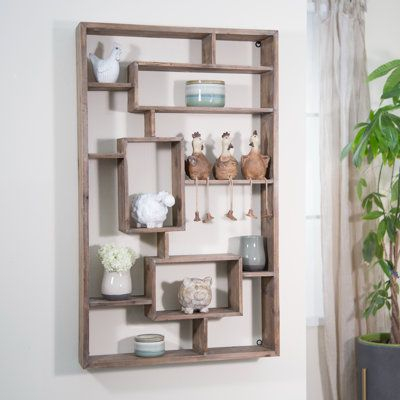 Foundry Select Multi-Tiered Wooden Wall Shelf - Contemporary Rustic ... with The Versatile 10" x 20" Rectangular Shelf Unveiled