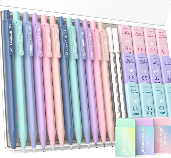 Four Candies Pen And Pencil Sets For Writing, Drawing And Sketching ... pertaining to Understanding the Unique Appeal of the Color Candy I Artwork Set
