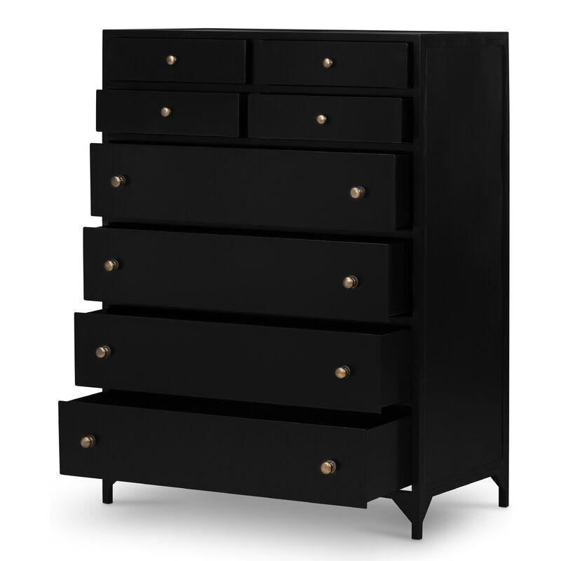 Four Hands Belmont 8 Drawer Chest | Perigold | Tall Dresser, Shabby ... with regard to Belmont 8 Drawer Tall Dresser, Black
