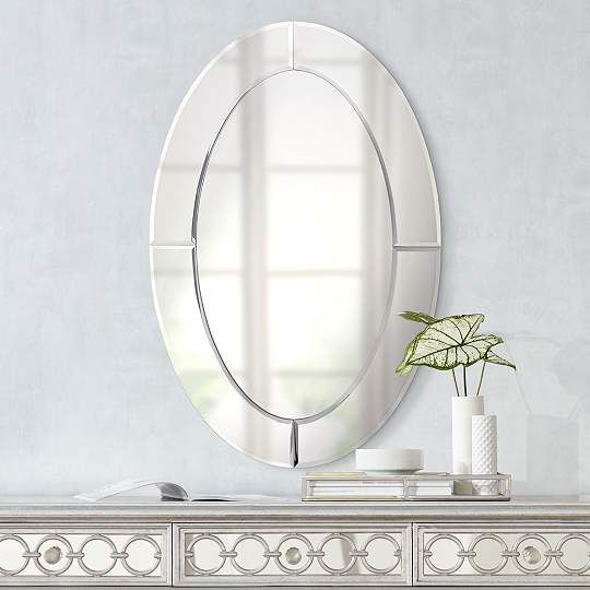 Frameless Carlita Beveled 36-Inch-H Oval Mirror - #Eu1M460 - Euro Style ... with Beyond the Glare Understanding Carlita Mirror's Impact