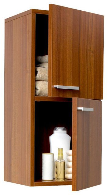 Fresca Bathroom Linen Side Cabinet With 2 Storage Areas regarding Unlock Your Bathroom's Potential The Fresca Walnut Linen Cabinet