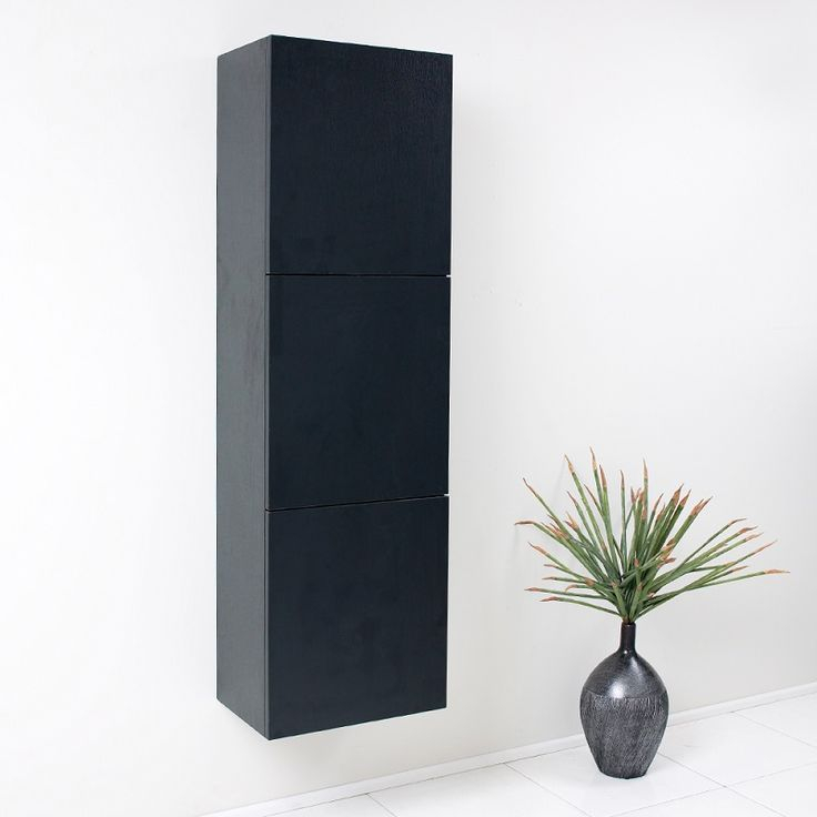 Fresca Black Bathroom Linen Side Cabinet With 3 Large Storage Areas for A Deep Dive into the Fresca Teak Linen Side Cabinet's Storage Solutions