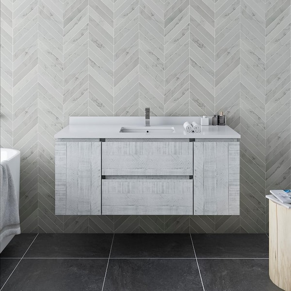 Fresca Formosa 47 In. W X 20 In. D X 19.5 In. H Modern Wall Hung Bath ... with regard to Unlocking Style and Space How a Wall-Hung Cabinet Transforms Your Bathroom