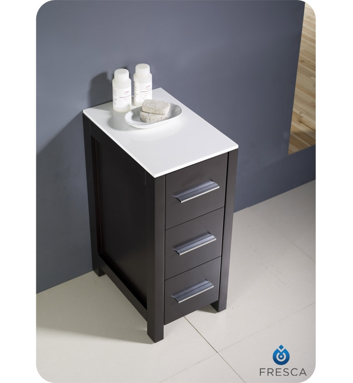 Fresca Fst6212Es Torino 12" Bathroom Linen Side Cabinet In Espresso ... with Fresca Torino 12" Espresso Bathroom Linen Side Cabinet, White