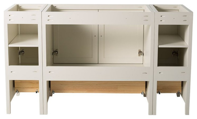 Fresca Oxford 60" Antique White Traditional Bathroom Cabinets ... intended for Fresca Oxford Antique White Tall Bathroom Linen Cabinet, Antique White
