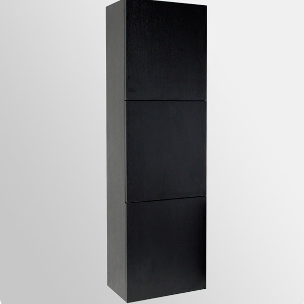Fresca Senza 59" H Tall Freestanding Bathroom Linen Side Storage ... pertaining to Fresca Teak Bathroom Linen Side Cabinet With 3 Large Storage Areas