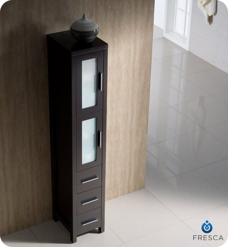 Fresca Torino Espresso Tall Bathroom Linen Side Cabinet | Badezimmer ... pertaining to Fresca Torino Bathroom Linen Side Cabinet In Espresso