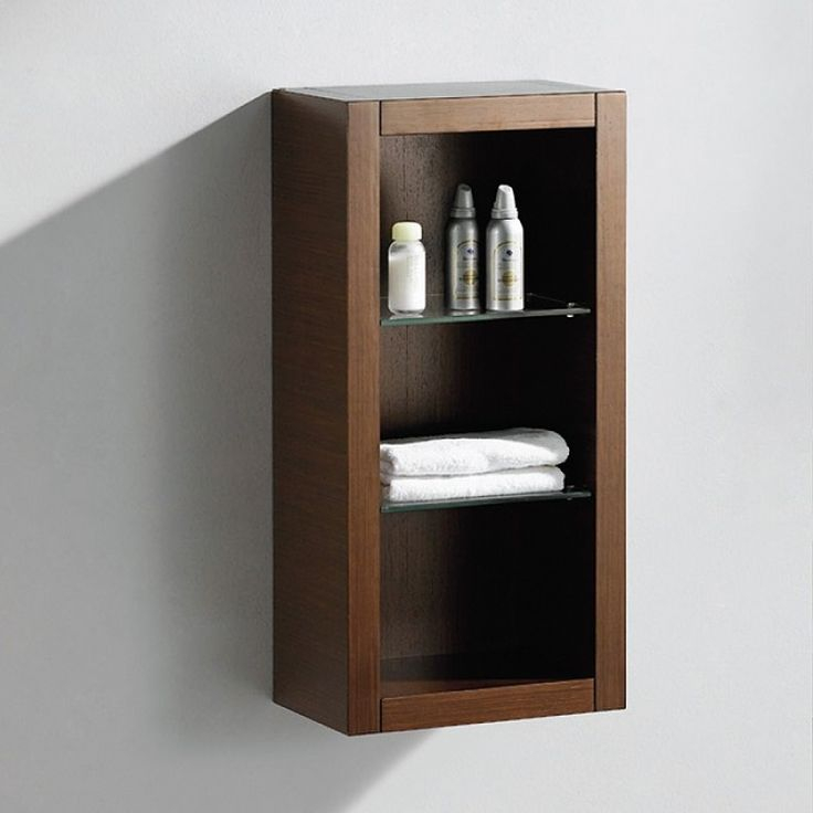 Fresca Wenge Brown Bathroom Linen Side Cabinet W/ 2 Glass Shelves ... pertaining to Maximizing Space and Style Finding the Right Fit with the Fresca Allier Cabinet