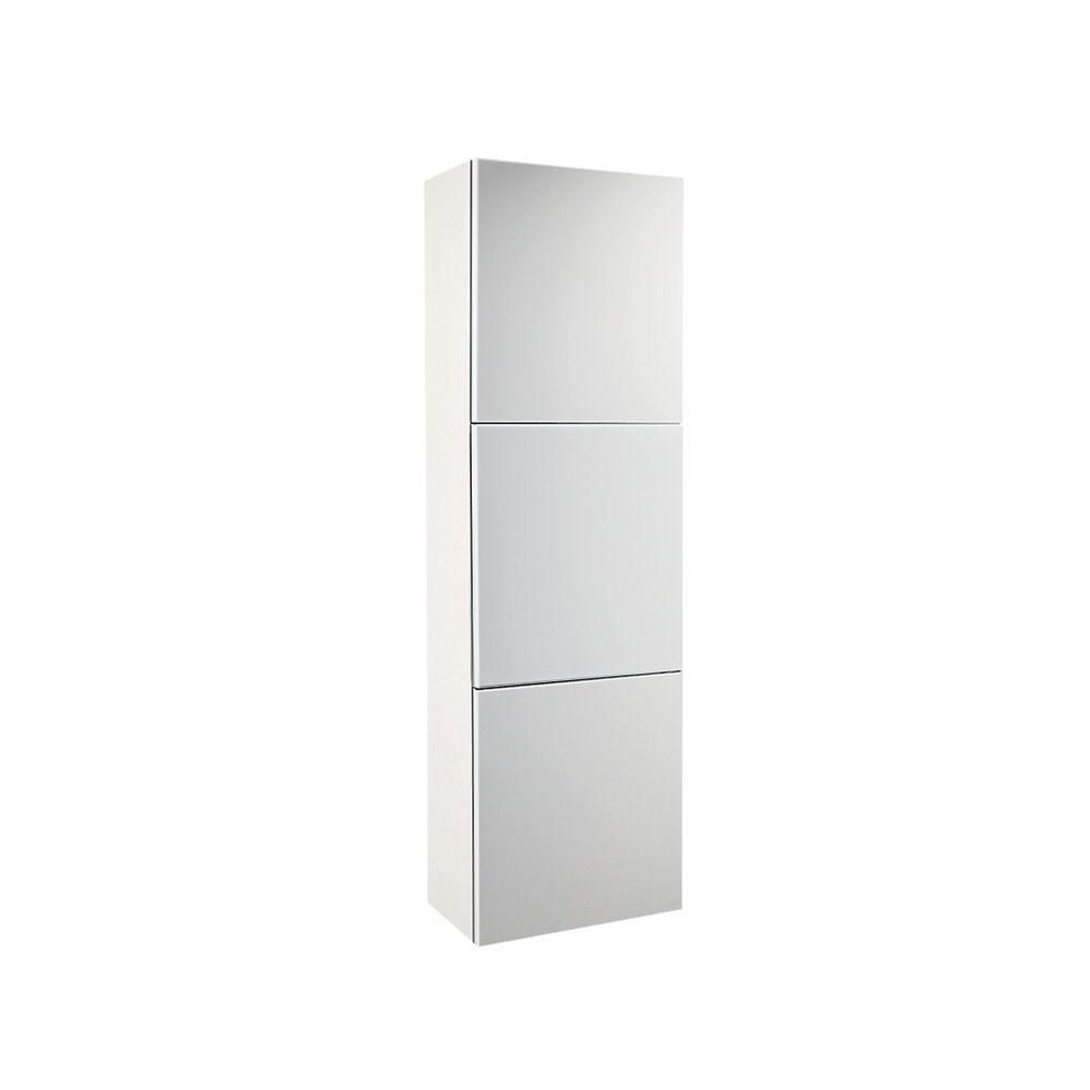 Fresca White Bathroom Linen Side Cabinet With 3 Large Storage Areas ... in Fresca Black Bathroom Linen Side Cabinet With 3 Large Storage Areas, Teak
