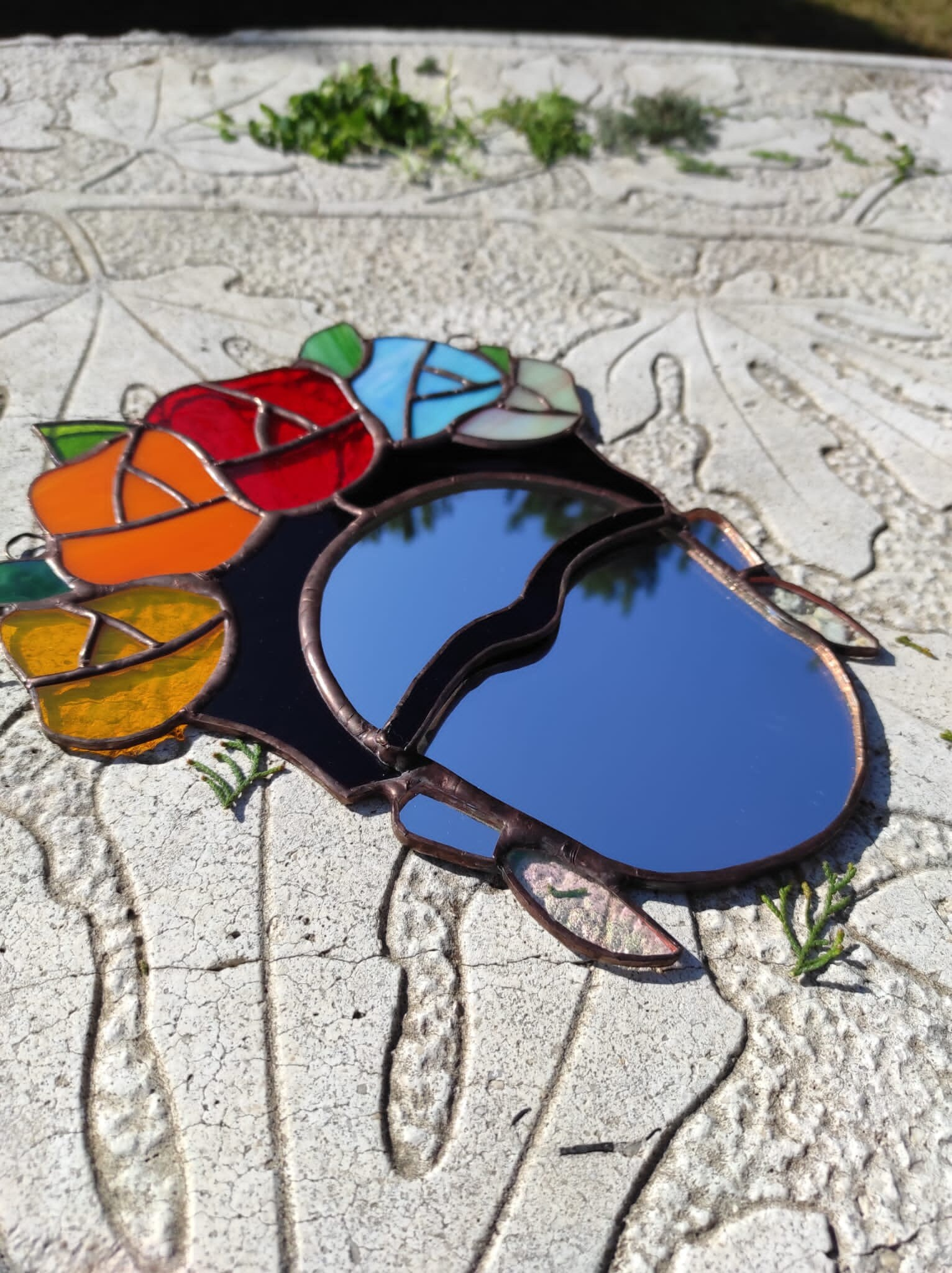 Frida Kahlo Wall Mirror,Frida Kahlo Stained Glass Wall Hanging,Unique ... inside Frida Wall Mirrors A Guide to Integrating Iconic Design Into Your Space
