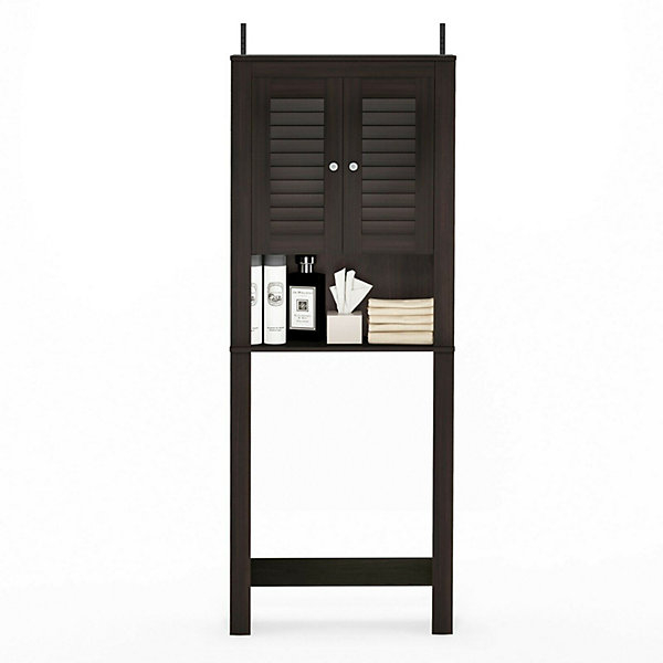 Furinno Indo Louver Door Bath Cabinet, Espresso with regard to Furinno Indo Double Door Bath Cabinet, Espresso