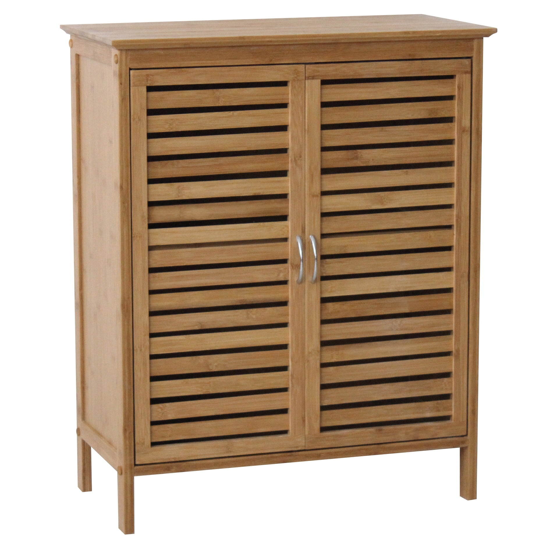Gallerie Decor Natural Spa Transitional Bamboo Floor Cabinet In Natural - Walmart.com for Gallerie Decor Natural Spa 5-Shelf Transitional Bamboo Cabinet In White