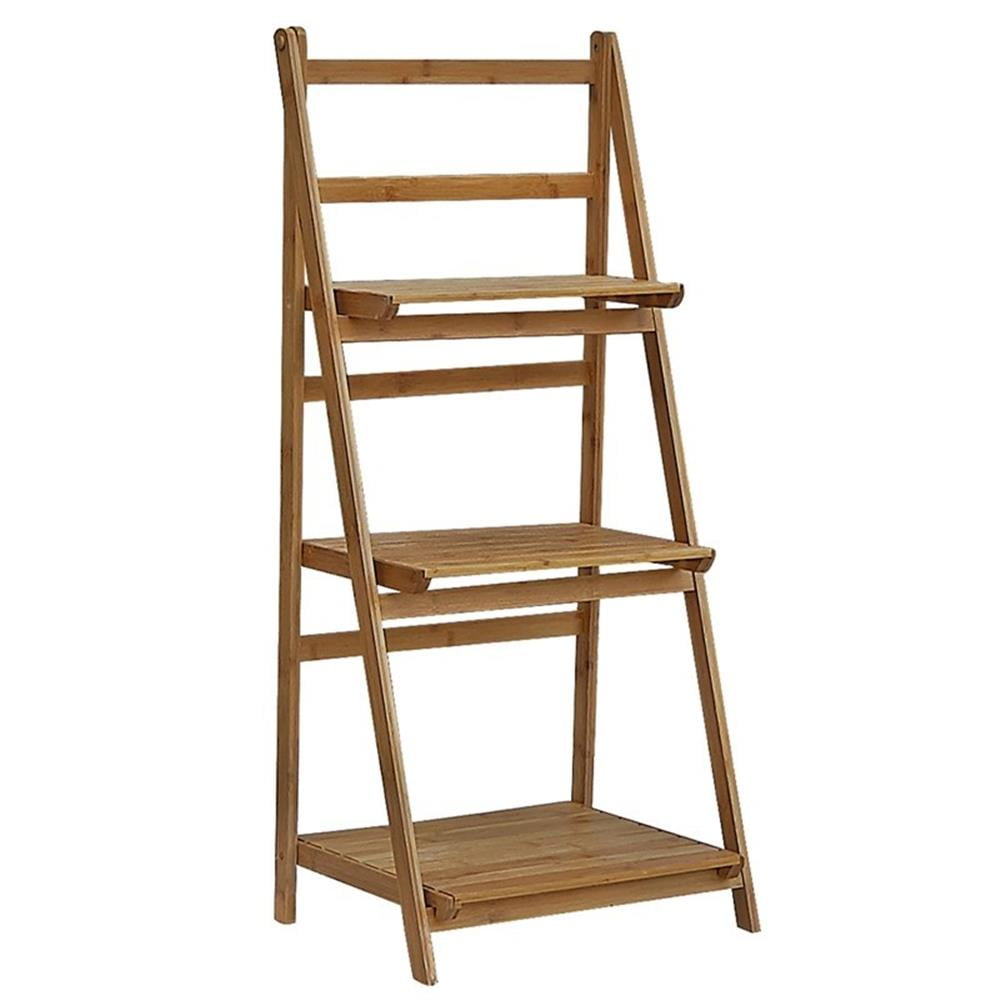 Gallerie Decor Natural Spa Transitional Bamboo Folding Towel Ladder In Natural - Walmart.com throughout A Closer Look at the Gallerie Decor 5-Shelf Transitional Cabinet