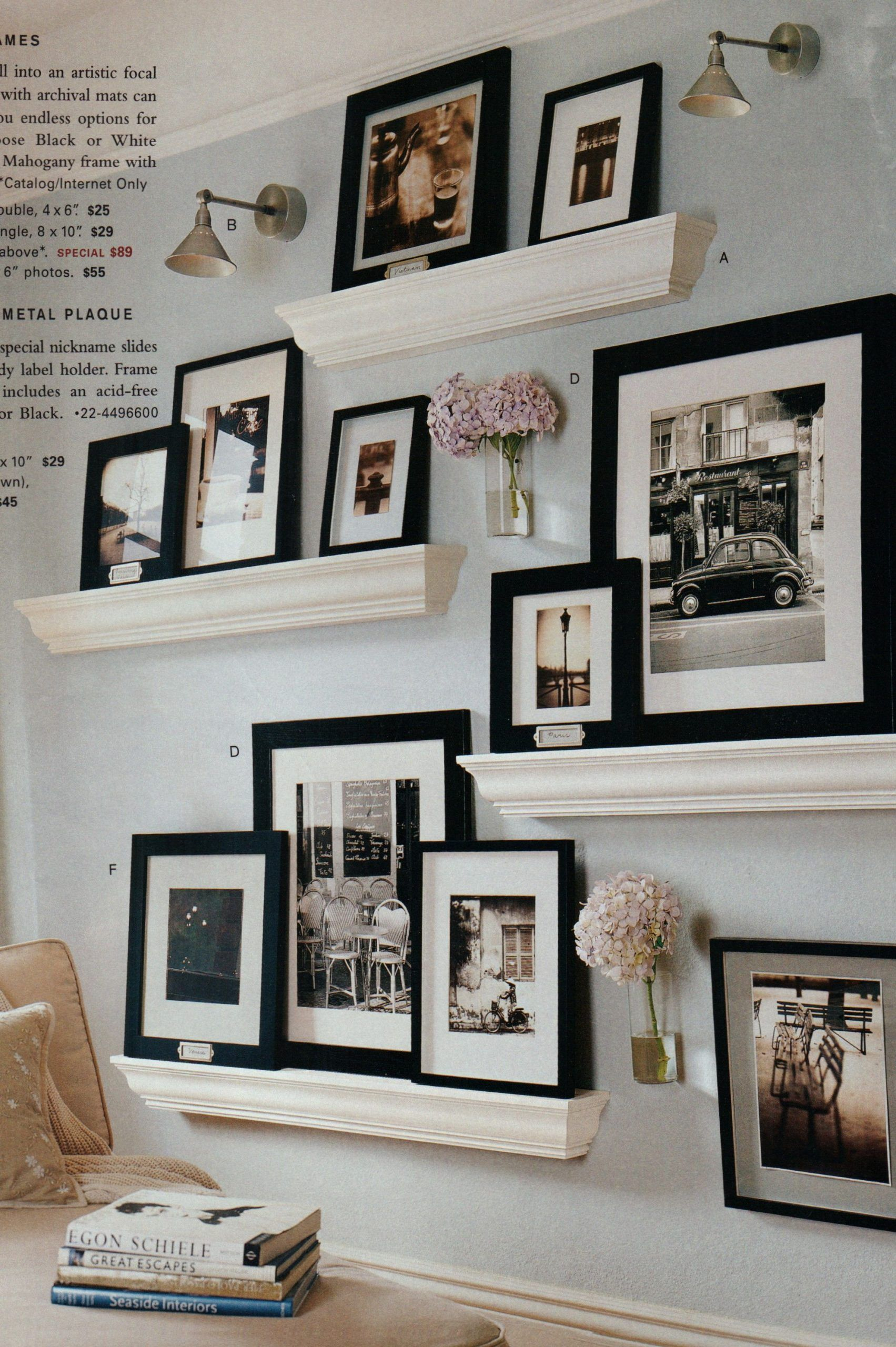 Gallery Wall (Shelves And Frames From Pb) Ledges Gallery Wall Ideas ... with Gallery Wall + Shelf Combo