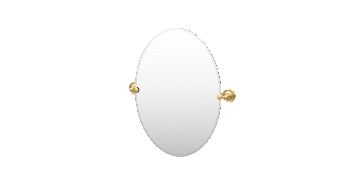 Gatco 5059 Designer Ii 19-1/2" W X 26-1/2" H Oval Frameless Bathroom ... regarding Gatco 4059 Elevate 24" W X 26-1/2" H Oval Frameless Bathroom Wall - Chrome