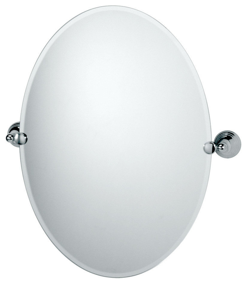 Gatco Gc4359 19-1/2" W X 26-1/2" H Oval Frameless Bathroom Wall ... within Why the Gatco Elevate Oval Mirror is a Perfect Fit for Modern Bathrooms