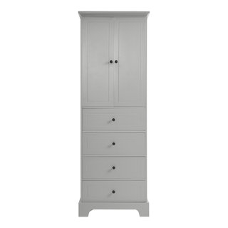 Gdf Studio 23"W Bathroom Storage Cabinet With 4 Drawers, Adjustable ... for Gdf Studio 23"W Bathroom Storage Cabinet, Adjustable Shelves & Two Doors, Black