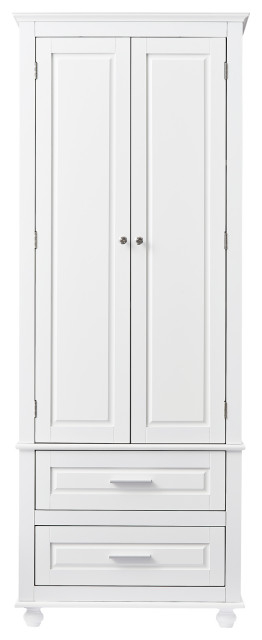 Gdf Studio 24"W Bathroom Storage Cabinet With Two Drawers, Adjustable Shelves - Traditional ... pertaining to Decluttering Your Bathroom Drawers Creative Organization Tips