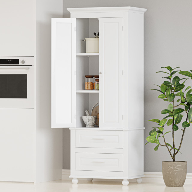 Gdf Studio 24"W Bathroom Storage Cabinet With Two Drawers, Adjustable Shelves - Traditional ... with Decluttering Your Bathroom Drawers Creative Organization Tips