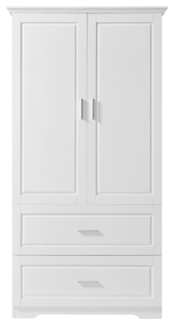 Gdf Studio 32"W Bathroom Storage Cabinet With 2 Drawers, Adjustable Shelves - Transitional ... throughout Decluttering Your Bathroom Drawers Creative Organization Tips