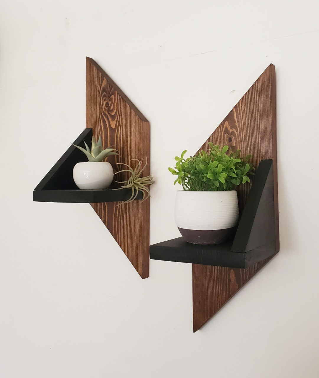Geometric Shelf (Set Of 2), Geometric Shelves, Wood Wall Decor ... regarding Geometric Pirzada Wall Shelf, Black 36X24