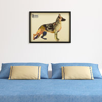 German Shepherd Dog Dimensional Handmade Collage Wall Art Framed Under ... for A Closer Look at German Shepherd Dog Dimensional Collage Wall Art
