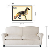 German Shepherd Dog Dimensional Handmade Collage Wall Art Framed Under ... with German Shepherd Dog Dimensional Handmade Collage Wall Art Framed Under Glass